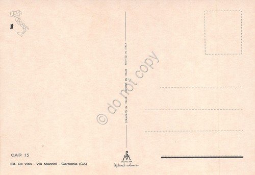 Cartolina Carbonia Vedute varie paese case chiesa | Immagine Gallery 2