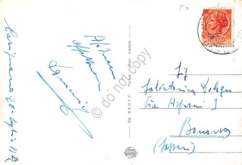 Cartolina Carignano Piazzetta S.Giovanni Bosco e Santuario Bar Tabacchi '70