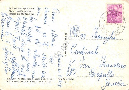 Cartolina Carini Chiesa Madre interno 1963 | Immagine Gallery 2