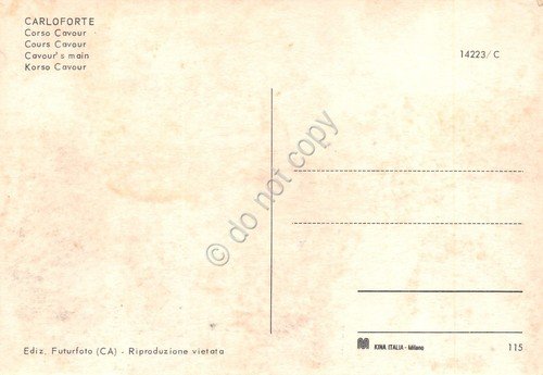 Cartolina Carloforte Corso Cavour Animata Bar | Immagine Gallery 2