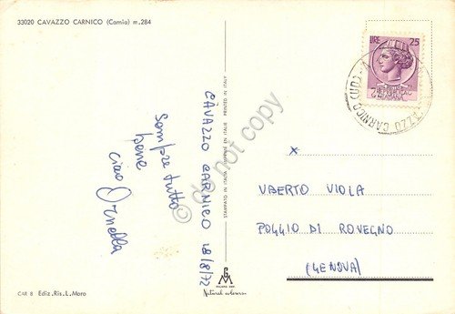 Cartolina Carnia Cavazzo Carnico panorama 1972 | Immagine Gallery 2