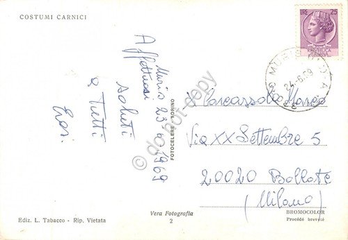 Cartolina Carnia Costumi Tradizionali 1969 (Udine) | Immagine Gallery 2