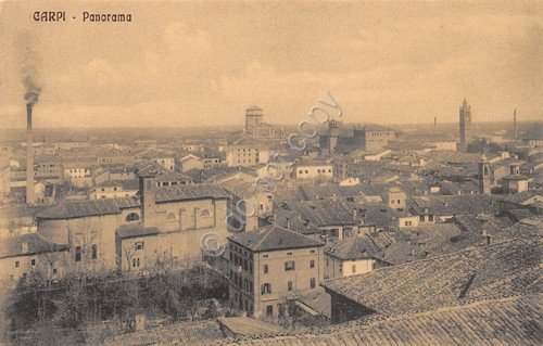 Cartolina Carpi Panorama anni '20