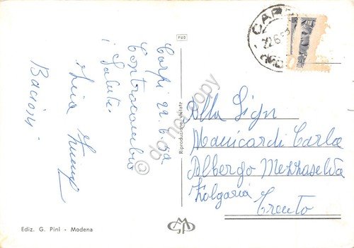 Cartolina Carpi vedute varie 1959
