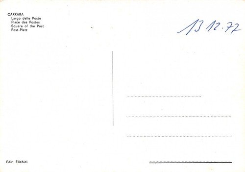 Cartolina Carrara Largo delle Poste | Immagine Gallery 2