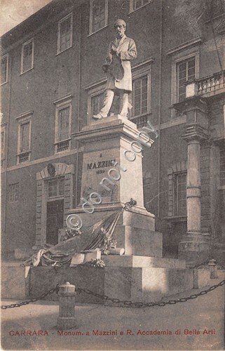 Cartolina Carrara Monumento a Mazzini Regia Accademia Belle Arti 1919 …