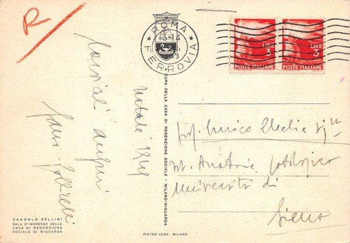 Cartolina Casa di Redenzione Sociale di Niguarda Sala Ingresso Ill. … | Immagine Gallery 2