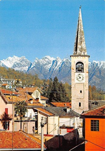 Cartolina Casale Corte Cerro Campanile Corni di Nibbio insegna Campari | Immagine Gallery 1