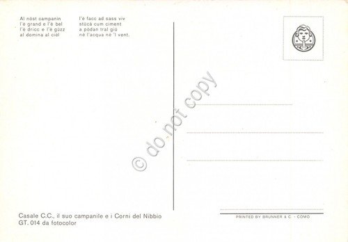 Cartolina Casale Corte Cerro Campanile Corni di Nibbio insegna Campari | Immagine Gallery 2