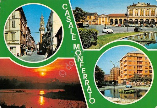 Cartolina Casale Monferrato 4 vedute (Alessandria) | Immagine principale