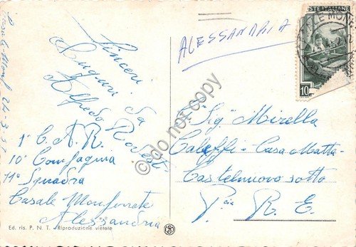 Cartolina Casale Monferrato Lungo Po 1957 | Immagine Gallery 2