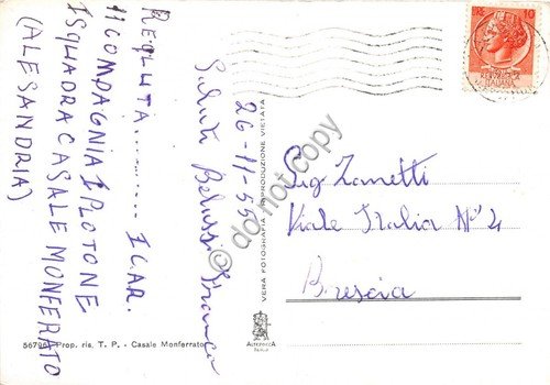 Cartolina Casale Monferrato Palazzo Fassati di Balzola 1955 | Immagine Gallery 2