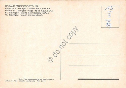 Cartolina Casale Monferrato Palazzo San Giorgio | Immagine Gallery 2