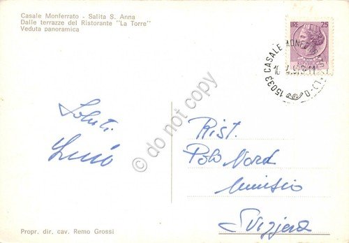 Cartolina Casale Monferrato Salita S. Anna Ristorante La Torre Terrazze … | Immagine Gallery 2