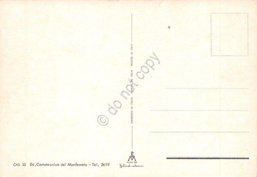 Cartolina Casale Monferrato vedute e bandiere (Vercelli)