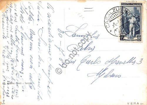Cartolina Casalzuigno Panorama 1951