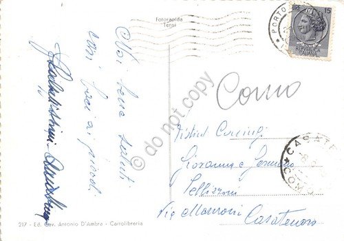 Cartolina Casamicciola panorama 1958 (Napoli)