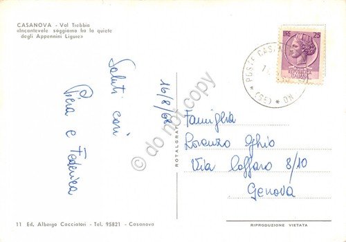 Cartolina Casanova Val Trebbia panorama 1968 (Genova) | Immagine Gallery 2