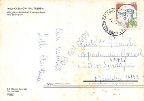 Cartolina Casanova Val Trebbia panorama | Immagine Gallery 2