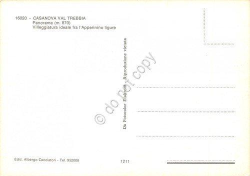 Cartolina Casanova Valtrebbia panorama case