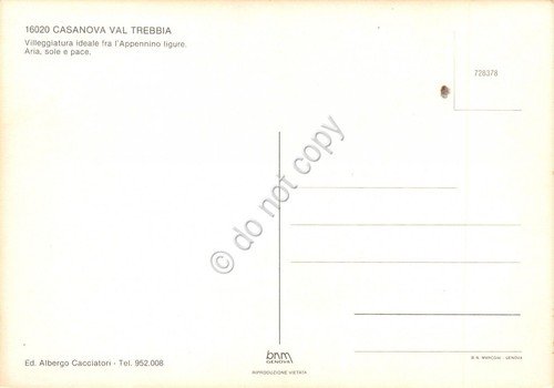 Cartolina Casanova Valtrebbia vedute campo calcio pasticceria insegna Motta