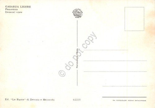 Cartolina Casarza Ligure Panorama (Genova)