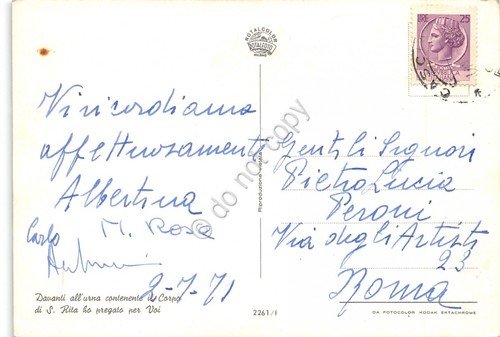 Cartolina Cascia vedute abito tipico tradizionale 1971 (Perugia) | Immagine Gallery 2