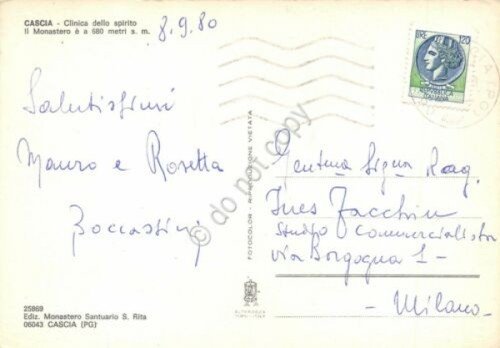 Cartolina Cascia Vedute e mappa 1980 (Perugia) | Immagine Gallery 2