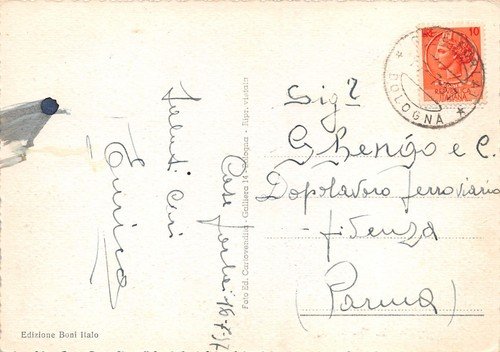 Cartolina Case Forlai Granaglione Chiesa Parrocchiale dei Boschi 1957