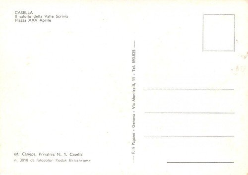 Cartolina Casella Piazza XXV Aprile Ristorante | Immagine Gallery 2