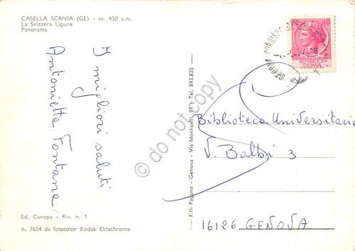 Cartolina Casella Scrivia panorama anni '70 | Immagine Gallery 2