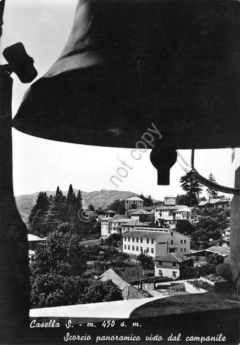 Cartolina Casella Scrivia panorama dal campanile 1962