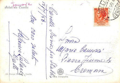 Cartolina Casella Scrivia Panorama e ponte 1956 | Immagine Gallery 2