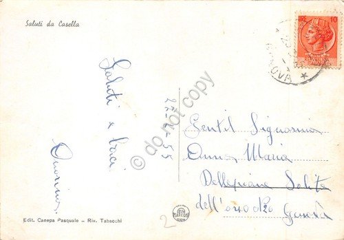 Cartolina Casella Scrivia Piazza XXV Aprile animata 1955 | Immagine Gallery 2