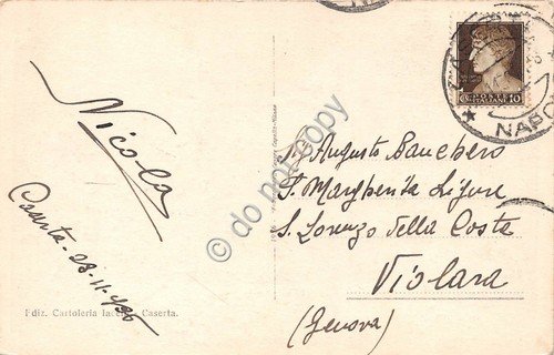 Cartolina Caserta Parco Reale Casacata dei venti 1936 | Immagine Gallery 2