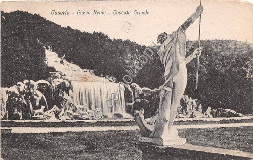 Cartolina Caserta Parco Reale Cascata Grande 1932 | Immagine principale