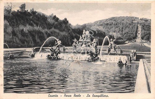 Cartolina Caserta Parco Reale la Zampilliera 1936 | Immagine principale