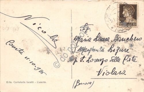 Cartolina Caserta Parco Reale la Zampilliera 1936