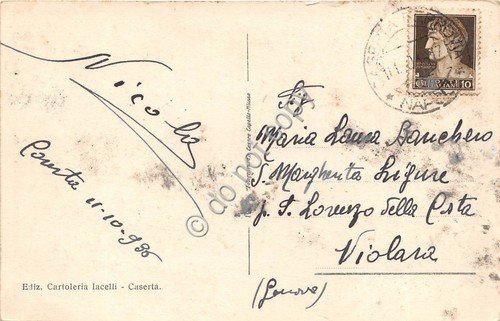 Cartolina Caserta Parco Reale la Zampilliera 1936 | Immagine Gallery 2