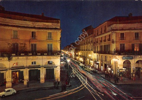 Cartolina Caserta Piazza Dante Notturno anni '80 | Immagine principale