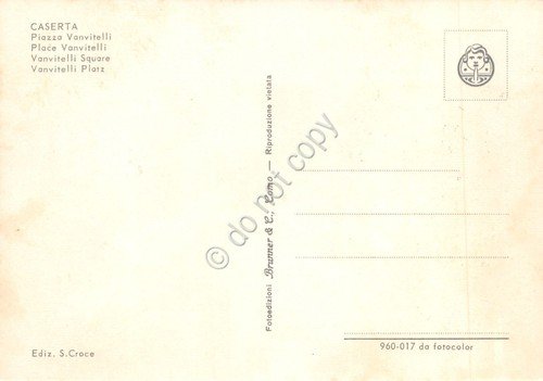 Cartolina Caserta Piazza Vanvitelli dall'alto case edifici giardini anni '80 | Immagine Gallery 2