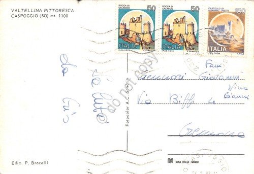 Cartolina Caspoggio 3 vedute (Sondrio) | Immagine Gallery 2