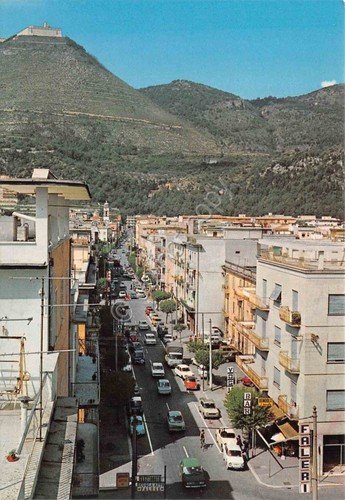 Cartolina Cassino Corso della Repubblica Bar Faleri case strada anni … | Immagine principale