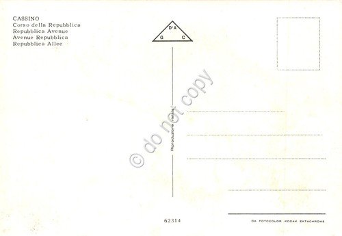 Cartolina Cassino Corso della Repubblica Bar Faleri case strada anni …