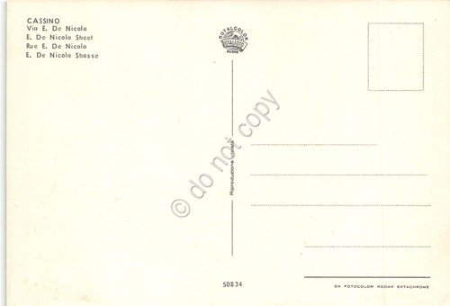 Cartolina Cassino Via E. De Nicola case auto anni '80 | Immagine Gallery 2