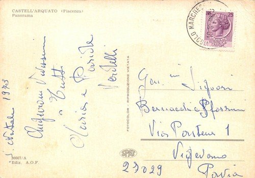Cartolina Castel'Arquato Piacenza Panorama 1973 | Immagine Gallery 2