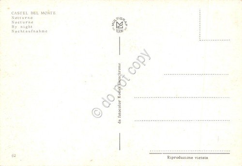 Cartolina Castel Del Monte notturno (Bari) | Immagine Gallery 2