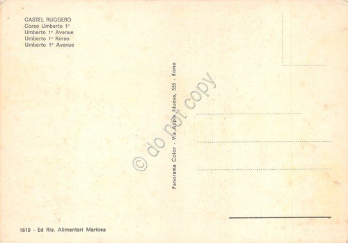 Cartolina Castel Ruggero Corso Umberto 1° animata anni '80 | Immagine Gallery 2
