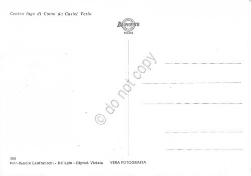 Cartolina Castel Vezio Lago di Como panorama