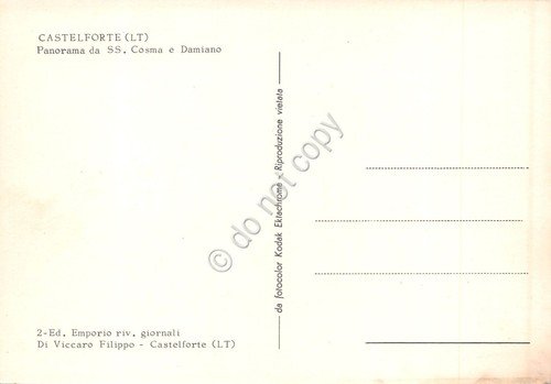 Cartolina Castelforte Panorama paese da SS. Cosma e Damiano | Immagine Gallery 2